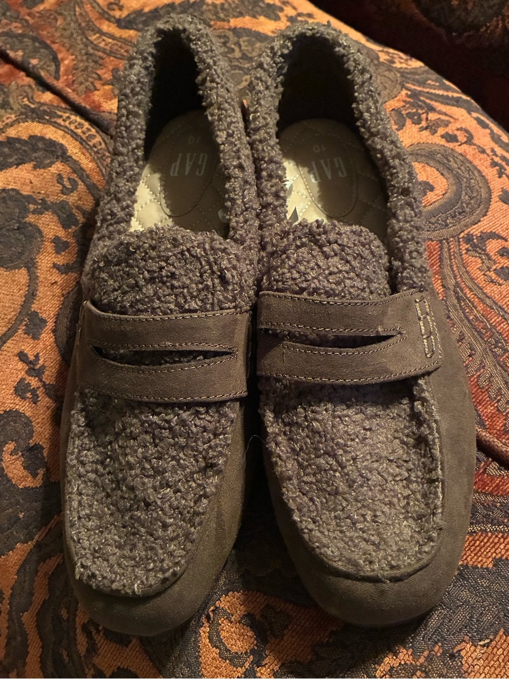 GAP Men’s Brown Sherpa Slip-On Loafers